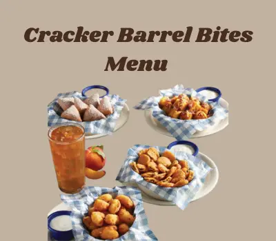 Crispy hashbrown tots and golden cheese bites from Cracker Barrel Barrel Bites Menu 2025.

