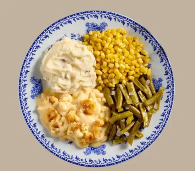 Cracker Barrel Country Vegetable Plate with four classic sides served on a white plate