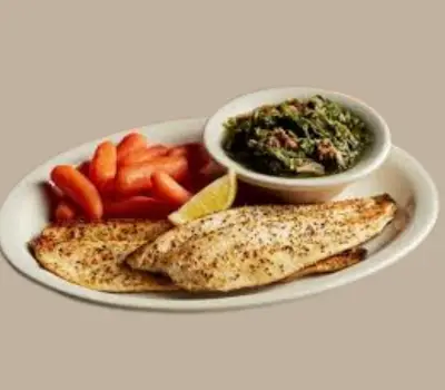Grilled rainbow trout seasoned with lemon pepper