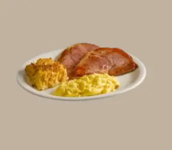 “The Cracker Barrel’s Country Boy breakfast with eggs, fried steak, and hashbrown casserole”


